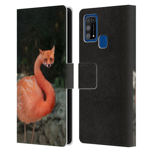 Pixelmated Animals Surreal Wildlife Foxmingo Leather Book Wallet Case Cover For Samsung Galaxy M31 (2020)