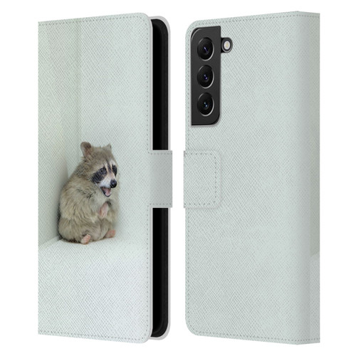 Pixelmated Animals Surreal Wildlife Hamster Raccoon Leather Book Wallet Case Cover For Samsung Galaxy S22+ 5G