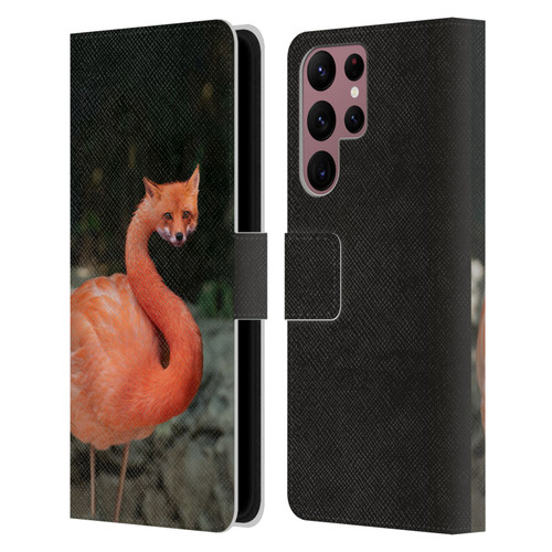 Pixelmated Animals Surreal Wildlife Foxmingo Leather Book Wallet Case Cover For Samsung Galaxy S22 Ultra 5G