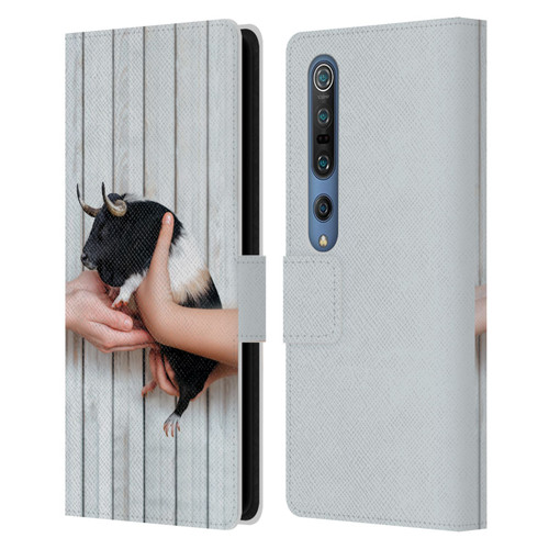 Pixelmated Animals Surreal Wildlife Guinea Bull Leather Book Wallet Case Cover For Xiaomi Mi 10 5G / Mi 10 Pro 5G