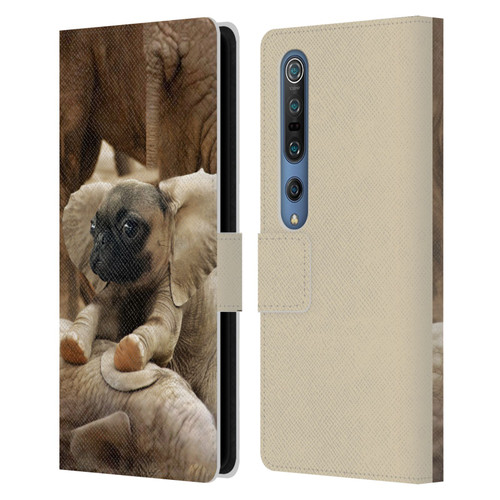 Pixelmated Animals Surreal Wildlife Pugephant Leather Book Wallet Case Cover For Xiaomi Mi 10 5G / Mi 10 Pro 5G