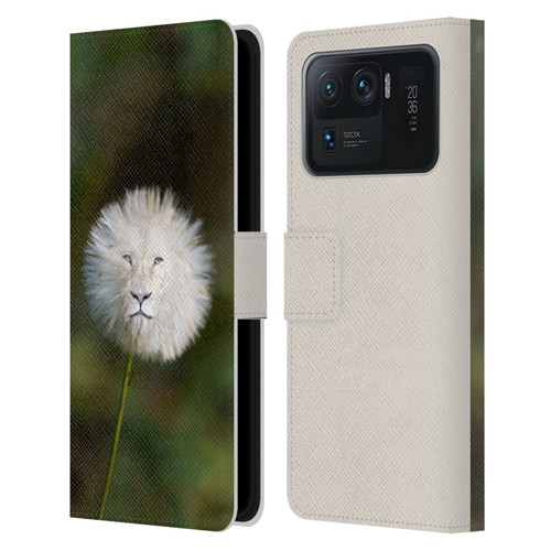 Pixelmated Animals Surreal Wildlife Dandelion Leather Book Wallet Case Cover For Xiaomi Mi 11 Ultra