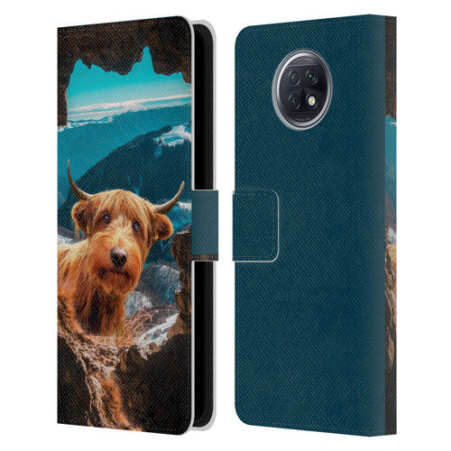 Pixelmated Animals Surreal Wildlife Cowpup Leather Book Wallet Case Cover For Xiaomi Redmi Note 9T 5G