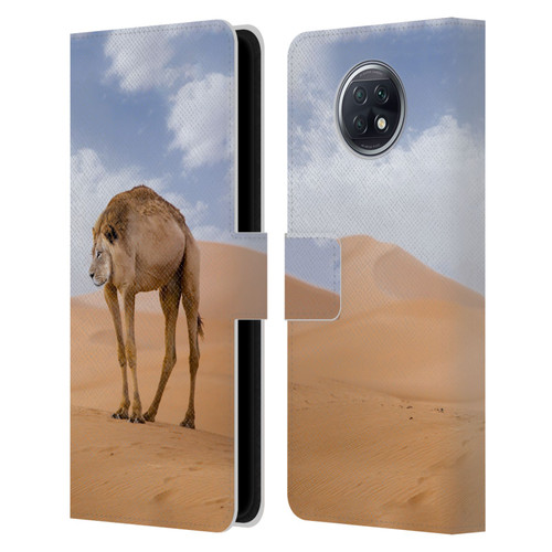 Pixelmated Animals Surreal Wildlife Camel Lion Leather Book Wallet Case Cover For Xiaomi Redmi Note 9T 5G