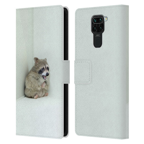 Pixelmated Animals Surreal Wildlife Hamster Raccoon Leather Book Wallet Case Cover For Xiaomi Redmi Note 9 / Redmi 10X 4G