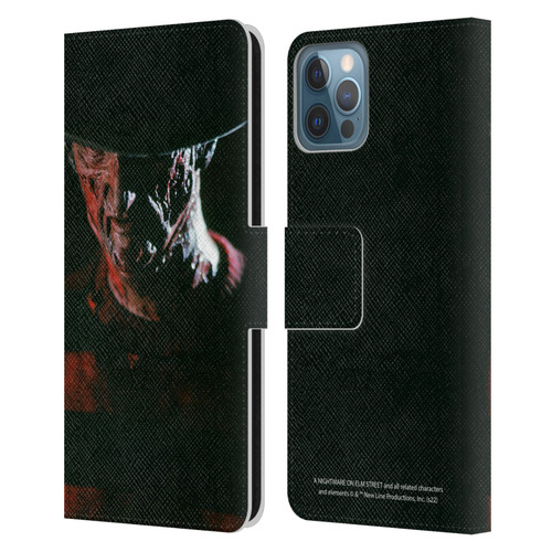 A Nightmare On Elm Street (1984) Graphics Freddy Leather Book Wallet Case Cover For Apple iPhone 12 / iPhone 12 Pro
