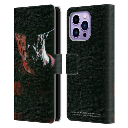 A Nightmare On Elm Street (1984) Graphics Freddy Leather Book Wallet Case Cover For Apple iPhone 14 Pro Max