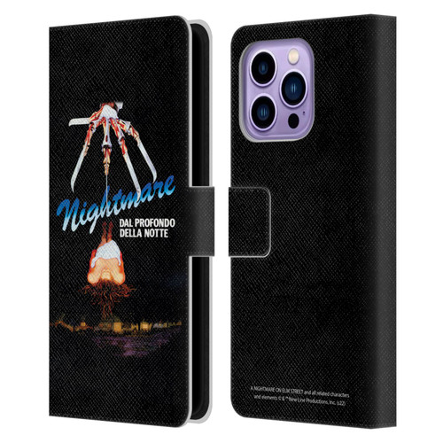 A Nightmare On Elm Street (1984) Graphics Nightmare Leather Book Wallet Case Cover For Apple iPhone 14 Pro Max