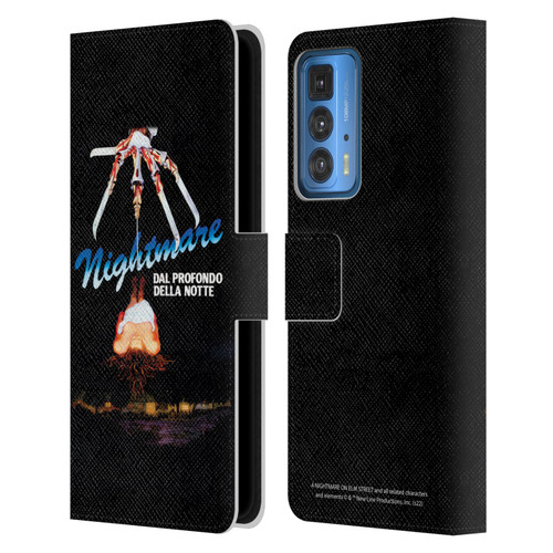 A Nightmare On Elm Street (1984) Graphics Nightmare Leather Book Wallet Case Cover For Motorola Edge 20 Pro