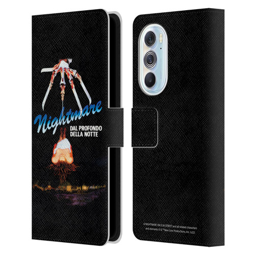 A Nightmare On Elm Street (1984) Graphics Nightmare Leather Book Wallet Case Cover For Motorola Edge X30