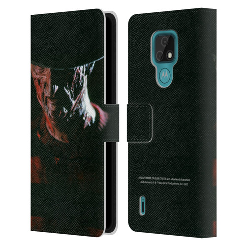 A Nightmare On Elm Street (1984) Graphics Freddy Leather Book Wallet Case Cover For Motorola Moto E7