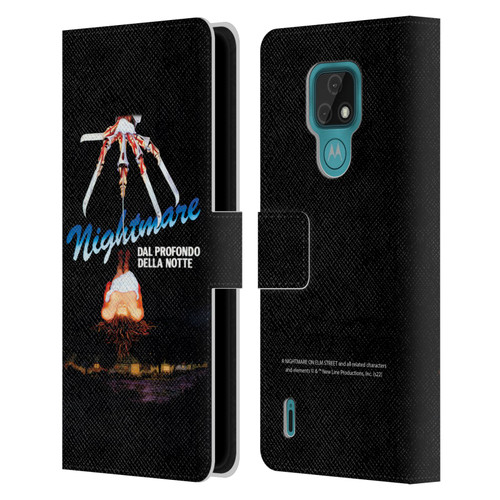 A Nightmare On Elm Street (1984) Graphics Nightmare Leather Book Wallet Case Cover For Motorola Moto E7