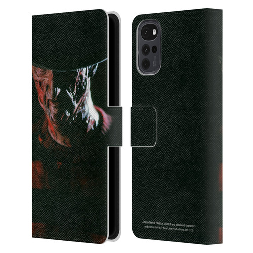 A Nightmare On Elm Street (1984) Graphics Freddy Leather Book Wallet Case Cover For Motorola Moto G22