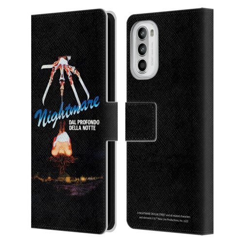 A Nightmare On Elm Street (1984) Graphics Nightmare Leather Book Wallet Case Cover For Motorola Moto G52