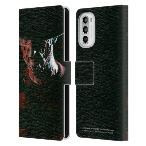 A Nightmare On Elm Street (1984) Graphics Freddy Leather Book Wallet Case Cover For Motorola Moto G52