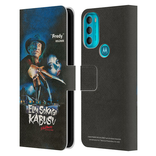 A Nightmare On Elm Street (1984) Graphics Elm Sokagi Leather Book Wallet Case Cover For Motorola Moto G71 5G