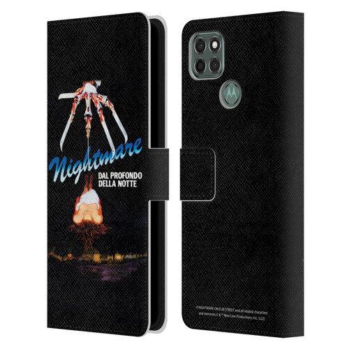 A Nightmare On Elm Street (1984) Graphics Nightmare Leather Book Wallet Case Cover For Motorola Moto G9 Power