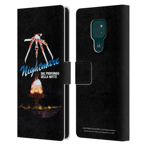A Nightmare On Elm Street (1984) Graphics Nightmare Leather Book Wallet Case Cover For Motorola Moto G9 Play