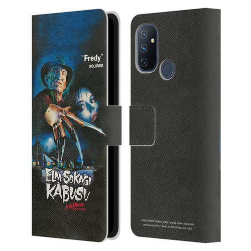 A Nightmare On Elm Street (1984) Graphics Elm Sokagi Leather Book Wallet Case Cover For OnePlus Nord N100