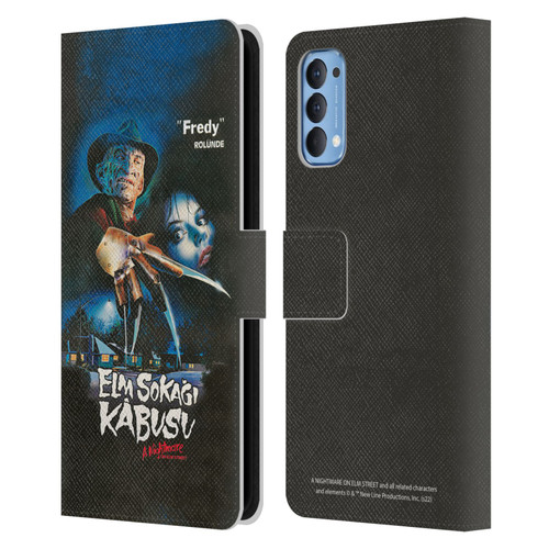 A Nightmare On Elm Street (1984) Graphics Elm Sokagi Leather Book Wallet Case Cover For OPPO Reno 4 5G