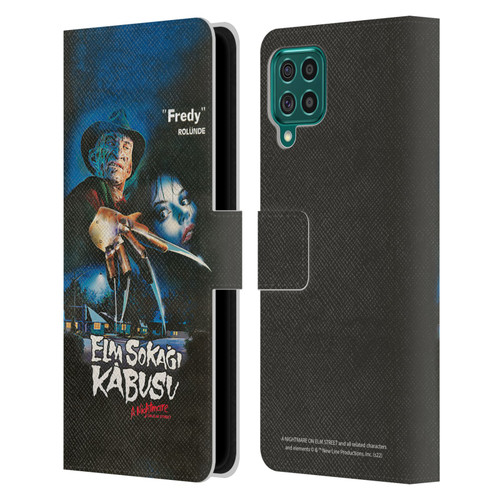 A Nightmare On Elm Street (1984) Graphics Elm Sokagi Leather Book Wallet Case Cover For Samsung Galaxy F62 (2021)