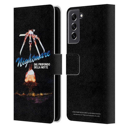 A Nightmare On Elm Street (1984) Graphics Nightmare Leather Book Wallet Case Cover For Samsung Galaxy S21 FE 5G