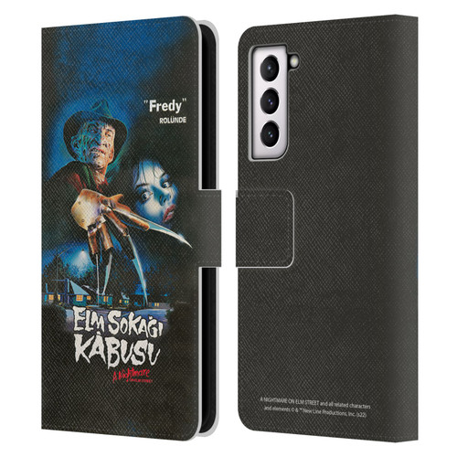 A Nightmare On Elm Street (1984) Graphics Elm Sokagi Leather Book Wallet Case Cover For Samsung Galaxy S21 5G