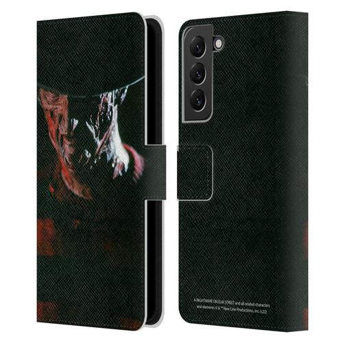 A Nightmare On Elm Street (1984) Graphics Freddy Leather Book Wallet Case Cover For Samsung Galaxy S22+ 5G