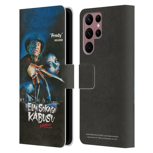 A Nightmare On Elm Street (1984) Graphics Elm Sokagi Leather Book Wallet Case Cover For Samsung Galaxy S22 Ultra 5G