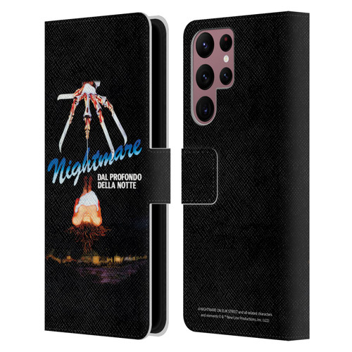 A Nightmare On Elm Street (1984) Graphics Nightmare Leather Book Wallet Case Cover For Samsung Galaxy S22 Ultra 5G