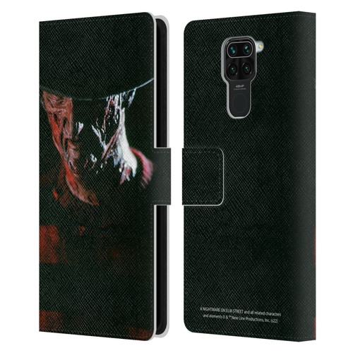 A Nightmare On Elm Street (1984) Graphics Freddy Leather Book Wallet Case Cover For Xiaomi Redmi Note 9 / Redmi 10X 4G