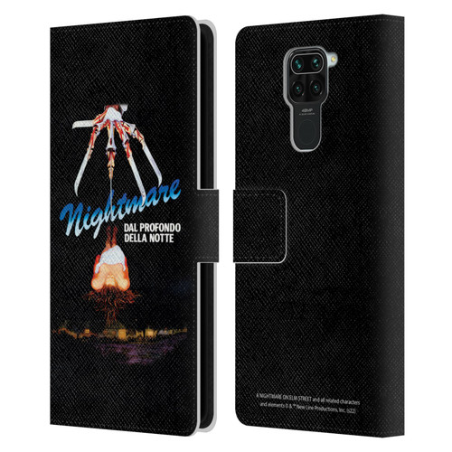 A Nightmare On Elm Street (1984) Graphics Nightmare Leather Book Wallet Case Cover For Xiaomi Redmi Note 9 / Redmi 10X 4G
