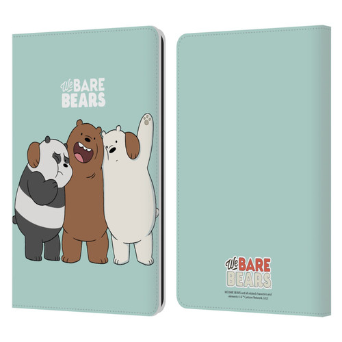 We Bare Bears Character Art Group 1 Leather Book Wallet Case Cover For Amazon Kindle Paperwhite 1 / 2 / 3