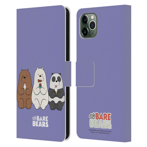We Bare Bears Character Art Group 2 Leather Book Wallet Case Cover For Apple iPhone 11 Pro Max