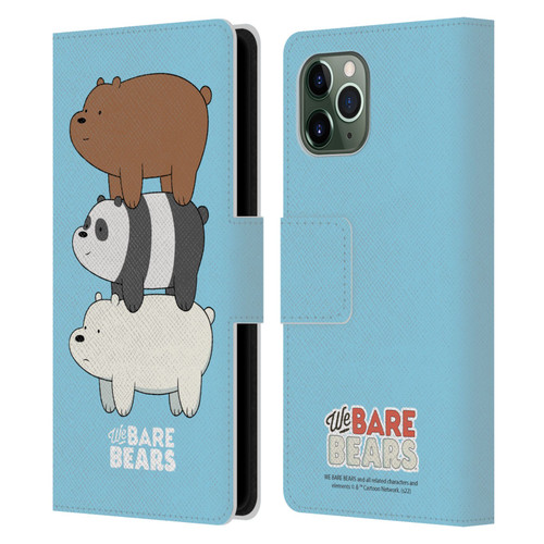 We Bare Bears Character Art Group 3 Leather Book Wallet Case Cover For Apple iPhone 11 Pro