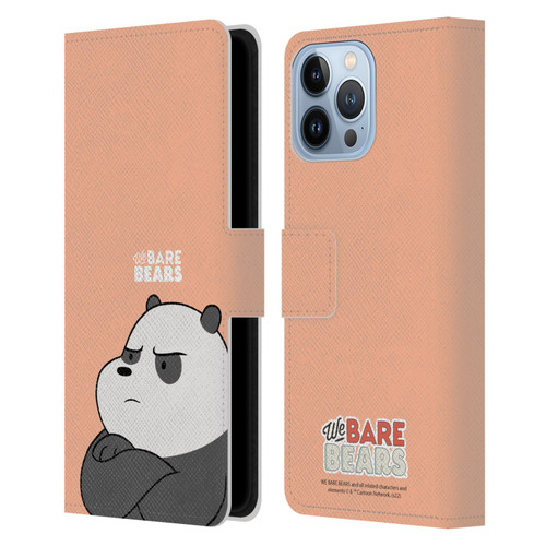 We Bare Bears Character Art Panda Leather Book Wallet Case Cover For Apple iPhone 13 Pro Max