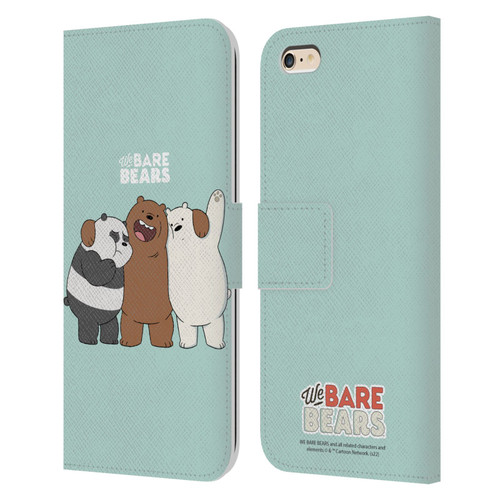 We Bare Bears Character Art Group 1 Leather Book Wallet Case Cover For Apple iPhone 6 Plus / iPhone 6s Plus