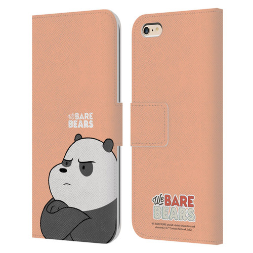 We Bare Bears Character Art Panda Leather Book Wallet Case Cover For Apple iPhone 6 Plus / iPhone 6s Plus