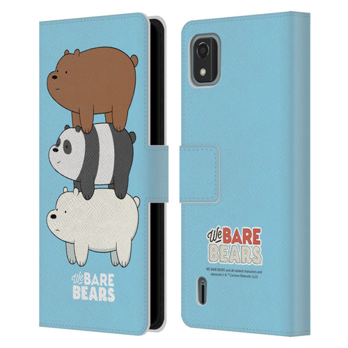 We Bare Bears Character Art Group 3 Leather Book Wallet Case Cover For Nokia C2 2nd Edition