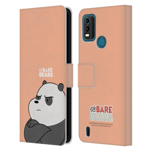 We Bare Bears Character Art Panda Leather Book Wallet Case Cover For Nokia G11 Plus
