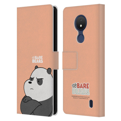 We Bare Bears Character Art Panda Leather Book Wallet Case Cover For Nokia C21