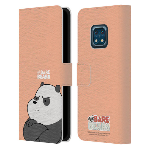 We Bare Bears Character Art Panda Leather Book Wallet Case Cover For Nokia XR20