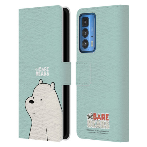 We Bare Bears Character Art Ice Bear Leather Book Wallet Case Cover For Motorola Edge 20 Pro