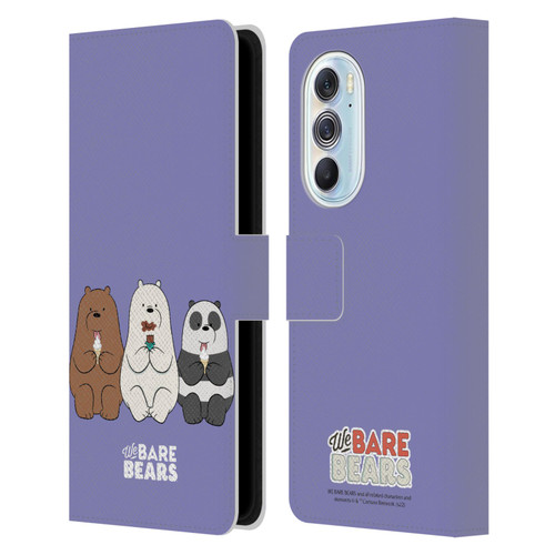 We Bare Bears Character Art Group 2 Leather Book Wallet Case Cover For Motorola Edge X30
