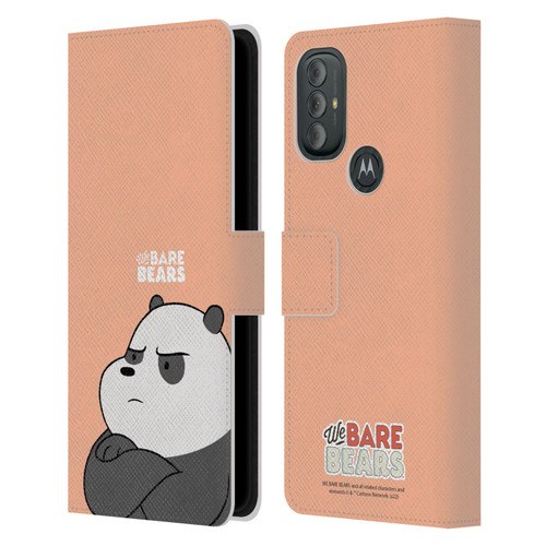 We Bare Bears Character Art Panda Leather Book Wallet Case Cover For Motorola Moto G10 / Moto G20 / Moto G30