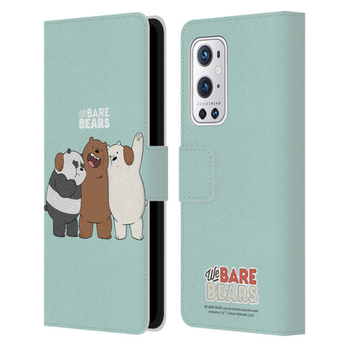 We Bare Bears Character Art Group 1 Leather Book Wallet Case Cover For OnePlus 9 Pro