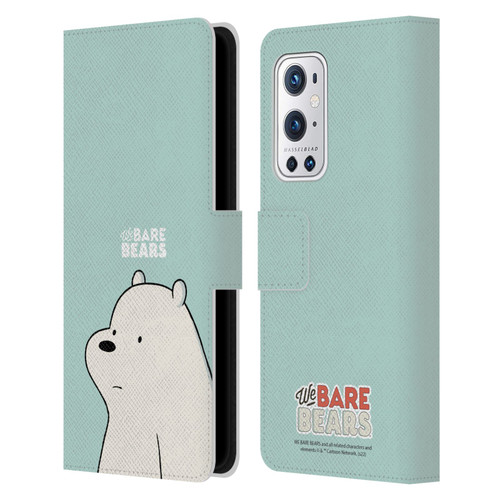 We Bare Bears Character Art Ice Bear Leather Book Wallet Case Cover For OnePlus 9 Pro