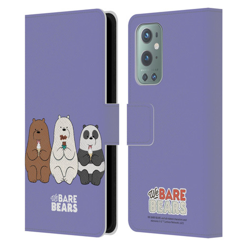 We Bare Bears Character Art Group 2 Leather Book Wallet Case Cover For OnePlus 9