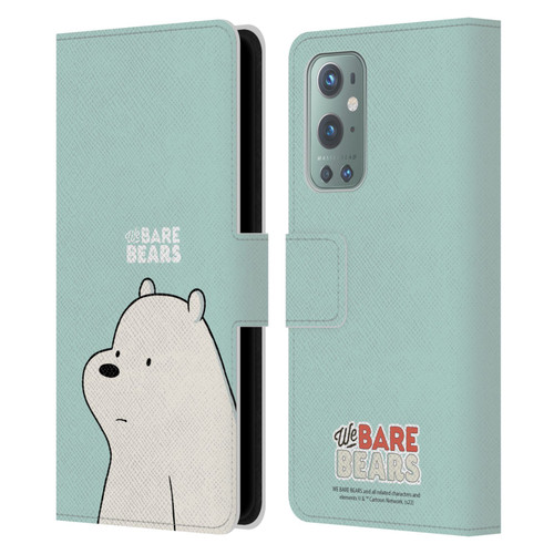We Bare Bears Character Art Ice Bear Leather Book Wallet Case Cover For OnePlus 9
