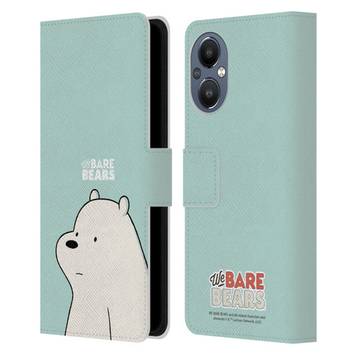 We Bare Bears Character Art Ice Bear Leather Book Wallet Case Cover For OnePlus Nord N20 5G